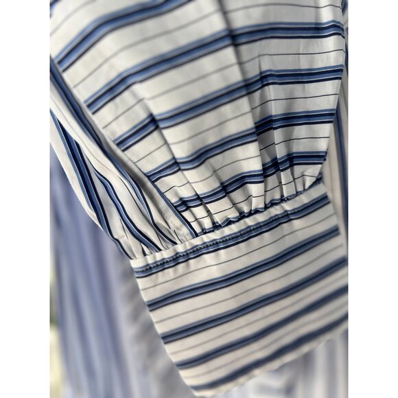 NEW Polo Ralph Lauren 16 Striped Shirtdress White Blue 100% Cotton Shirt Dress - Picture 6 of 14
